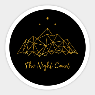 The night court - gold on black Sticker